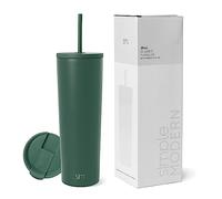 Simple Modern Tazza Termica da Viaggio con Cannuccia e Coperchio | Bicchiere Termico in Acciaio inossidabile Isolato | Regali per Donne | Classic | 830ml | Forest