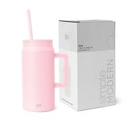 Simple Modern Tazzo Termico con Manico e Cannuccia, Brocca d'Acqua Grande in Acciaio Inossidabile Isolata, Regali per Donne & Uomini, Trek Collezione, 1480ml, Blush