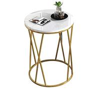 Simple Nordic Light Luxury Coffee Table Sofa Corner Table Bedside Bedroom Marble Pattern Small Round Table Side Tables Furniture