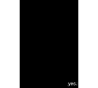 Simple notebook "yes." - black - 100 pages - 6 x 9 in: A black notebook with the simple inscription "yes.".