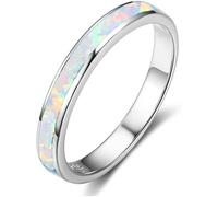 Simple Opal Ring Exquisite Blue White Faux Opal Ring Stylish Charm Wedding Engagement Ring Colorful Accessories Jewelry Nice processing