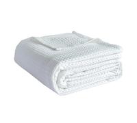 Simple&Opulence Coperta in 100% cotone a nido d'ape, per letto matrimoniale, 228,6 x 228,6 cm, 260 g/m², pre-lavata, morbida, fresca, traspirante, per tutte le stagioni, decorazione per la casa