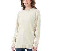 Simple&Opulence Maglia da Donna a Girocollo, ciniglia Calda per Donna, Maglione Invernale a Maniche Lunghe Casual, S, Avorio Bianco