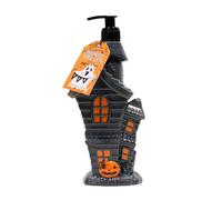 Simple Pleasures Dispenser di sapone per le mani con scritta a forma di divertente bottiglia con sapone liquido profumato, pompa a mano decorativa, ricaricabile, per cucina e bagno (casa stregata)