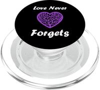 Simple purple quote alzheimer's love never forgets PopSockets PopGrip per MagSafe