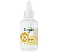 Simple Siero booster al 10% con vitamina C + E + F*, prodotto per la cura della pelle, adatto a tutti i tipi di pelle, per pelli giovani e luminose, 30 ml