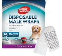 Simple Solution Fasce assorbenti monouso cani maschi XS 12 pz | Super assorbenti e anti-perdite, ideali per incontinenza, minzione da eccitazione, viaggi o marcature del territorio