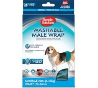 Simple Solution Fascia lavabile e riutilizzabile per cani maschi, taglia S | Super assorbente, antifuga e regolabile, vestibilità comoda contro incontinenza e marcature del territorio