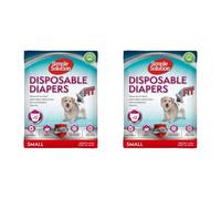 Simple Solution Nuovi ‘True Fit’ Pannolini Monuso per Cani Femmina con Idicatore di Bagnato Piccolo - 12 pezzi (Confezione da 2)