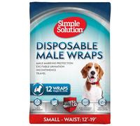 Simple Solution Pannolini a Fascia Monuso per Cani Maschio con Idicatore di Bagnato, Taglia Piccolo, Small 12 unità
