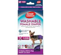 Simple Solution Pannolini Lavabili Cani Femmina, 1x Extra Small | Super assorbenti, anti-perdita e regolabili. Vestibilità morbida per incontinenza, calore o minzione da eccitazione.