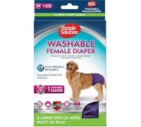 Simple Solution Pannolini Lavabili riutilizzabili per Cani Femminili, assorbenti a Prova di perdite, Adatti per minzione eccitabile, Femmine in Calore o incontinenza - 1 Pannolino XL per Cani