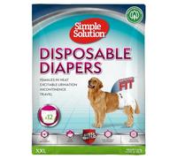 Simple Solution Pannolini usa e getta per cani femmina | Super assorbenti a prova di perdite | Indicatore di bagnatura confezione da 12 pz.