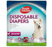 Simple Solution Pannolini usa e getta per cani femminili | Super assorbente a prova di perdite | donne in calore, minzione eccitabile, incontinenza o addestramento cuccioli.