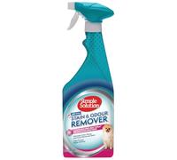 Simple Solution Spray Smacchiatore e Odori Animali Brezza 750ml | Detergente enzimatico per urina, feci e vomito. Agisce in 15 minuti su macchie biologiche di cani, gatti e altri animali.