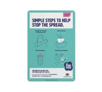 Simple Steps To Help Stop The Spread Covid-19 Australian Government Sign, 20,3 x 30,5 cm, rivestimento riflettente in alluminio antiruggine, resistente alle intemperie, impermeabile, facile da montare