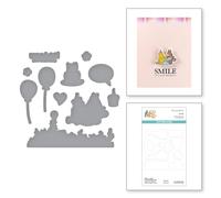Simple Stories - Set di fustelle per timbri coordinati con scritta "Make A Wish!" della collezione Say Cheese Classic Pooh Birthday