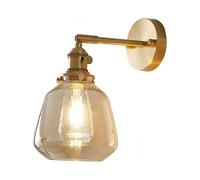 Simple style E27 golden brass wall lamp, suitable for corridors, attics, passages, equipment wall lights