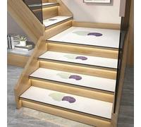 Simple - Tappetino per scale, 26 x 75 cm, con retro in gomma antiscivolo, 15 pezzi, ideale per decorare la casa, proteggere il pavimento, design moderno