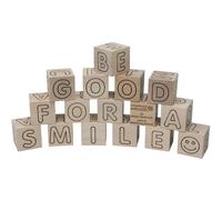 Simple Wooden ABC Blocks - Made in USA