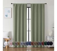 Simplebrand Ava - Tende oscuranti per camera da letto, 213 cm di lunghezza, 2 pannelli, in tinta unita, isolamento termico, per la privacy, per soggiorno, finestre, tende oscuranti, 101 x 213 cm