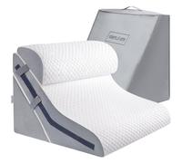 Simpledad Cuscino a cuneo per dormire, set di cuscini ortopedici a cuneo 15 in 1 in memory foam regolabile post chirurgia, altezza 22,9 e 40,6 e 50,8 cm, cuscini inclinati 3 in 1 per mal di schiena