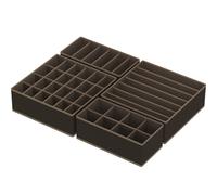 SimpleHouseware Closet Underwear Organizer Divisore per cassetti Set da 4, Marrone