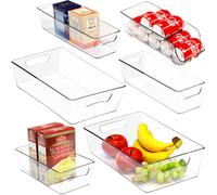 SimpleHouseware Refrigerator Storage Organizer Bins Assorted Set of 6