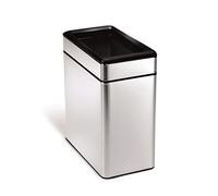 simplehuman, cestino a profilo aperto, acciaio inox spazzolato, 10 L