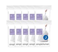 simplehuman Code J - Sacchetti per la spazzatura con coulisse, 30-45 litri, 200 pezzi, colore: bianco