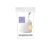 simplehuman CW0176 sacchi spazzatura, sacchetti su misura codice Q, bianchi, confezione da 20