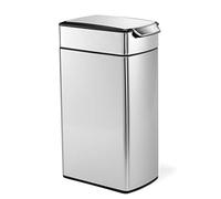 simplehuman CW2016 cestino sottile con touch-bar, pattumiera da cucina, acciaio inox spazzolato, 40 L