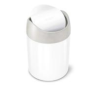 simplehuman Mini Cestino, Acciaio Bianco, 1.5 Litri
