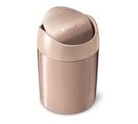 simplehuman Mini Cestino, Acciaio Inox Oro Rosa, 1.5 Litri