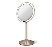 simplehuman, minispecchio con sensore, acciaio inox oro rosa