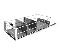 simplehuman, organiser per cabinet a estrazione, plastica grigia con telaio in acciaio resistente, 35 cm