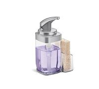 simplehuman KT1189 erogatore quadrato da 650 ml con contenitore, nickel spazzolato