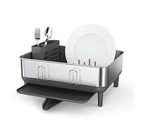 simplehuman Scolapiatti in acciaio, Acciaio inossidabile, Grigio, Premium Compact
