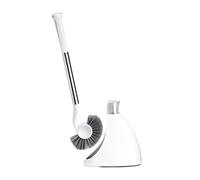simplehuman, scopino da bagno, acciaio inox + plastica bianca