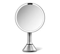 simplehuman ST3052 specchio con sensore con controllo touch e impostazioni per doppia luminosità, acciaio inox spazzolato