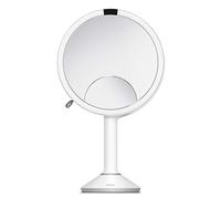 Simplehuman Specchio cosmetico con controllo tattile dell'intensità luminosa Sensor Trio Acciaio inox bianco