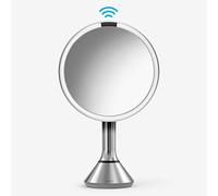 simplehuman ST3052 specchio con sensore con controllo touch e impostazioni per doppia luminosità, acciaio inox spazzolato