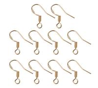 SimpleLife - 10 Ganci per Orecchini, anallergici, placcati in Argento 925, Oro, 20 x 18 mm