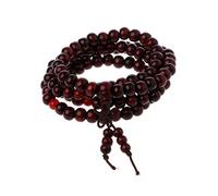 SimpleLife108 Preghiera Perline di Legno Bracciale Mala-Sandalo Naturale 8mm Perline Bracciali-Legno Naturale Buddista Tibetano Buddha Collana di Meditazione