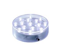 Simplelight Base luminosa a LED rotonda da 10,2 cm, per centrotavola, 15 luci LED bianche super luminose, base per display a LED, base luminosa, base per luce a LED (base per vaso a LED da 10,2 cm,