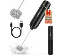 SIMPLETASTE Frullino Montalatte Elettrico | Ricaricabile USB-C, Frusta a Doppia