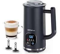 SIMPLETASTE Montalatte Elettrico 4 in 1, Schiuma per Latte Calda e Fredda, Riscalda Latte e Cioccolata, Rivestimento Antiaderente, Spegnimento Automatico, Silenzioso e Senza BPA