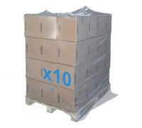 SIMPLETEK - 10x Copertura Cappuccio in Film Termoretraibile Protezione Copri Pallet 120 X 90 X 220 cm 140 Micron MY per Pancali 120 X 80 X 180 cm (1 pezzo)