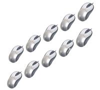 SIMPLETEK - 10x Mouse Ottico USB/PS2 Combo Ergonomico | Cablato, 800 DPI, 3 pulsanti | Windows Linux Sistemi Legacy | Adattatore PS/2 incluso