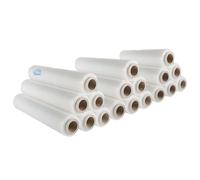 SIMPLETEK - 18 x Rotoli Bobina Film Estensibile Bianco 50cm 2,2kg 160m 30 Micron Imballaggi Professionali (18 pezzi)